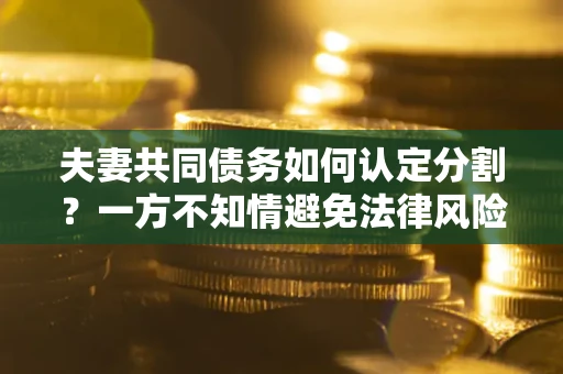 北京夫妻共同债务如何认定分割？一方不知情避免法律风险必看！